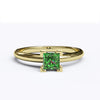varitsa-jewellers - Solitaire Gold Engagement Ring with 0.35ct Princess Cut Emerald- 01SG04E